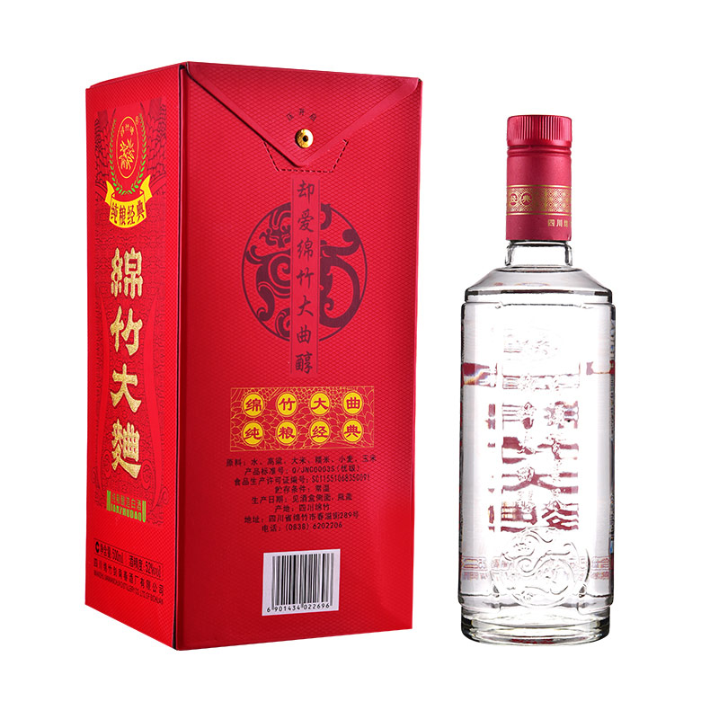 52°劍南春綿竹大曲（紅盒）500ml（6瓶裝）